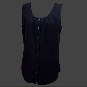 Croft and Barrow Black Button Down Tank